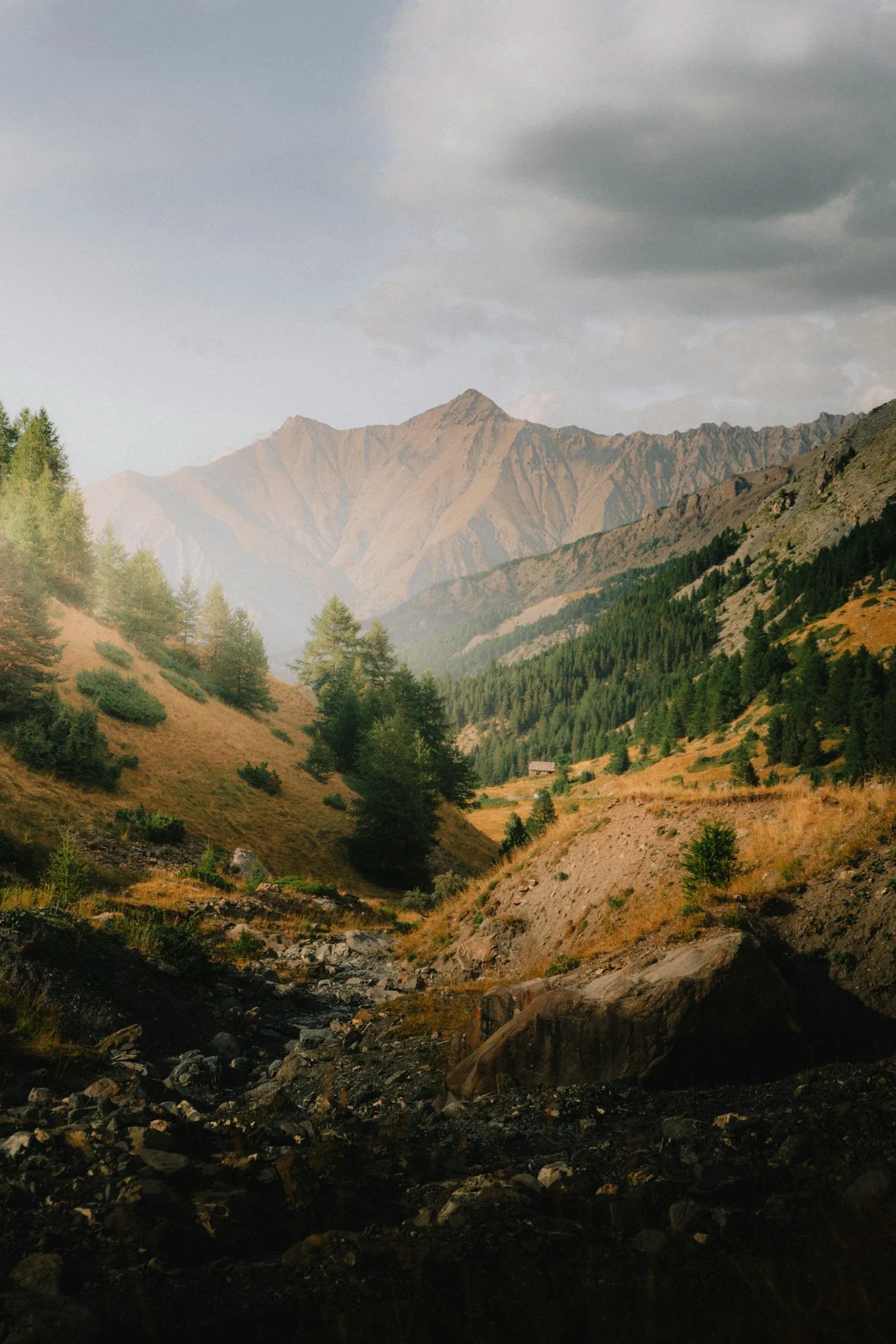 A mountain landscape in the French Alps