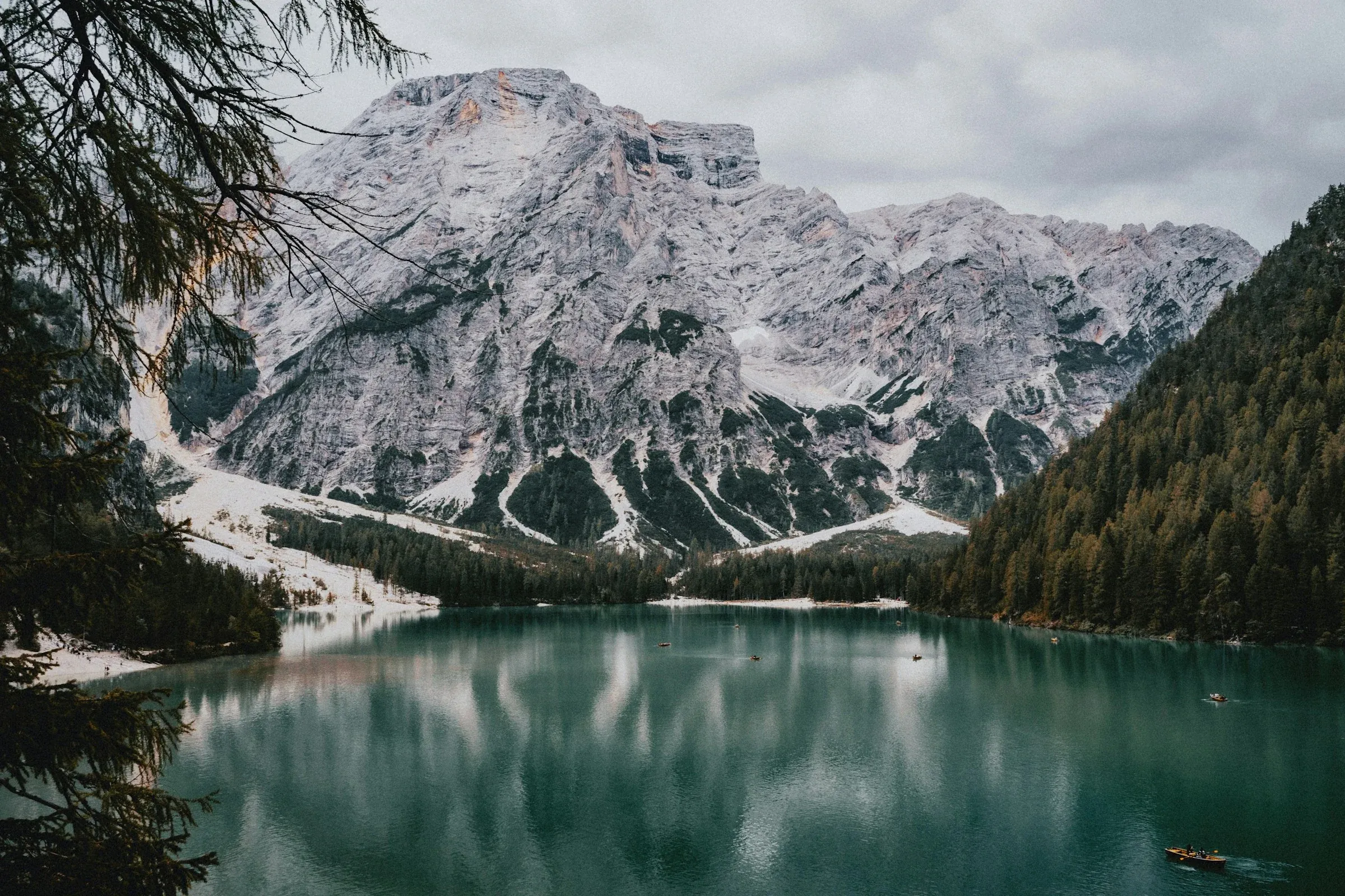 Lake Braies beneath the Dolomites, photographed by Fabrizio Coco